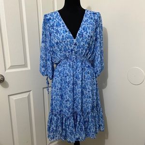 VINTAGE 1990s Taylor SIOUNI & ZAR Corp Floral Midi Dress Size 6 1950s Revival